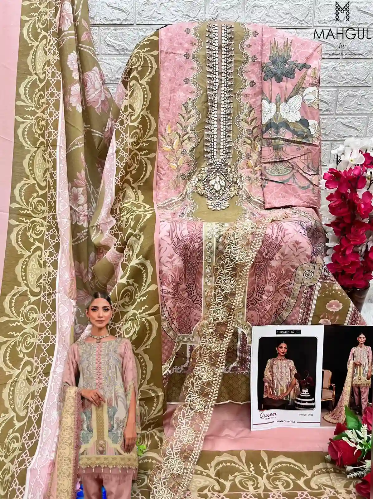 Sharaddha Nx Queen Qourt Vol 3 Lawn Cotton Printed Wholesale Pakistani Salwar Suit Catalog — Wholesale Salwar Suits, MPA wholesale from Surat - Gallery Image 2